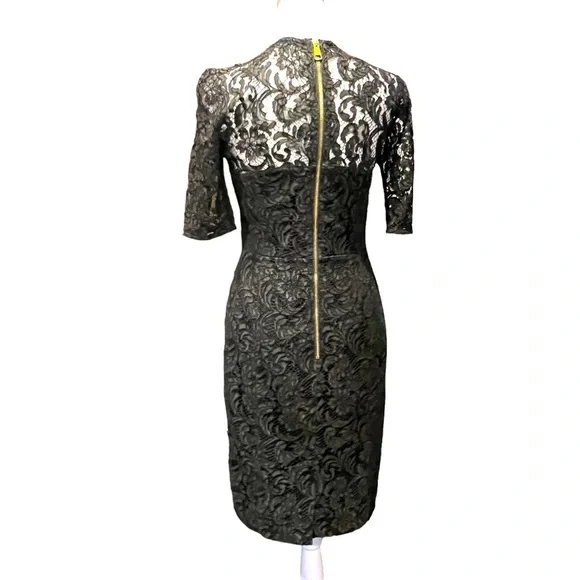 BURBERRY LACE SHORT SLEEVE DRESS GREEN COLOR SIZE 4